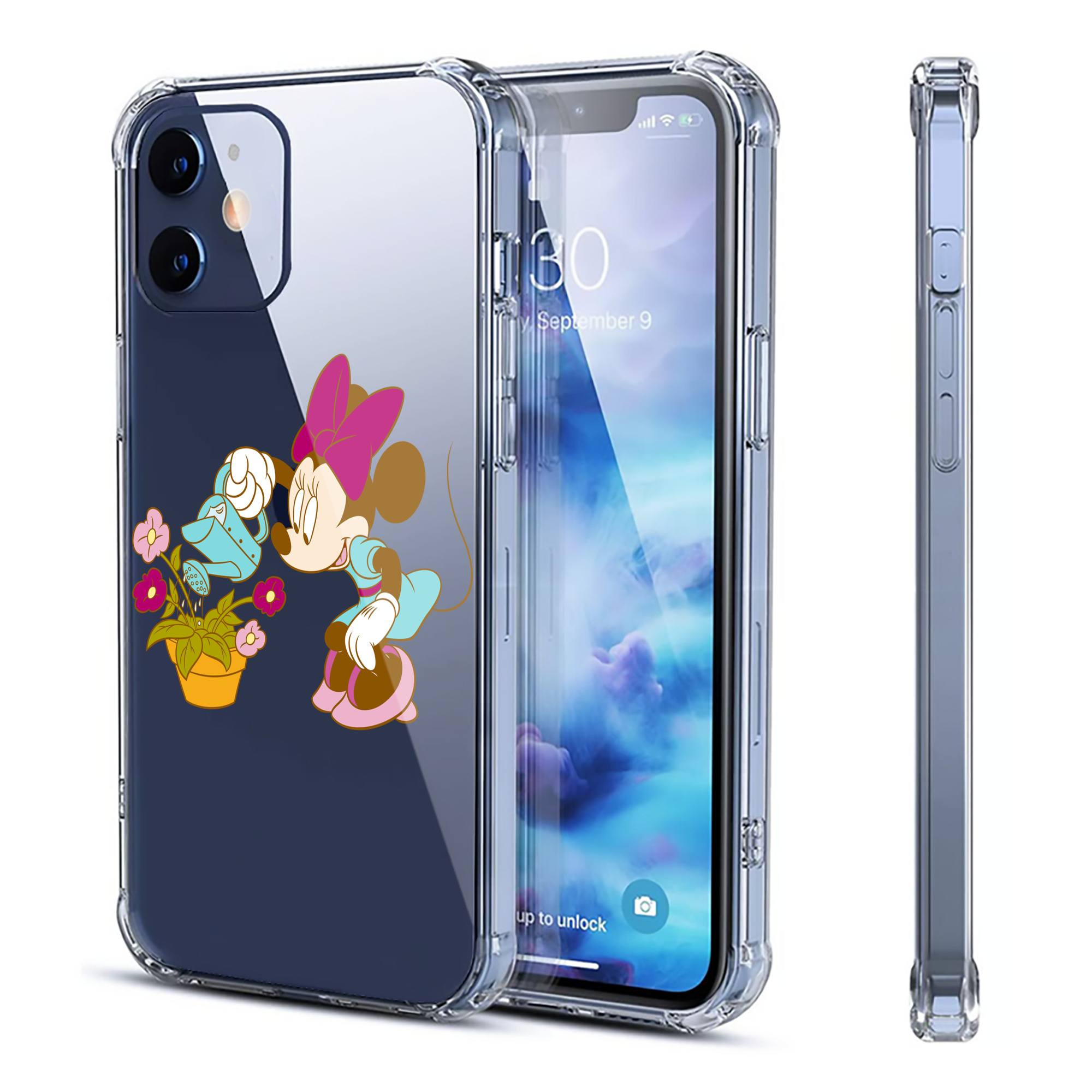 （画像用） ミッキーマウス Mickey Mouse 【iPhone 12シリーズ対応】透明スマホケース（クリアソフトケース）